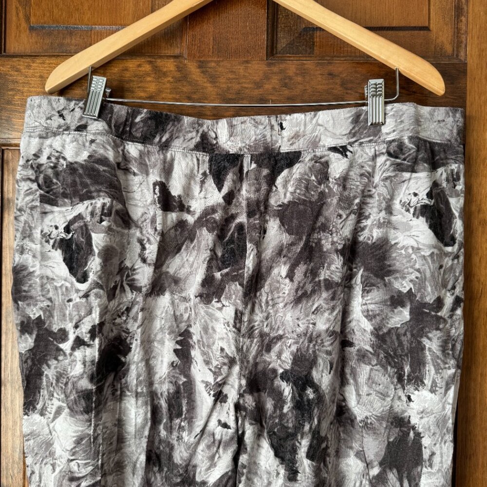Belle by Kim Gravel Beach Black/Gray/White Pull-On Beach Pants Size 1X - Picture 9 of 11